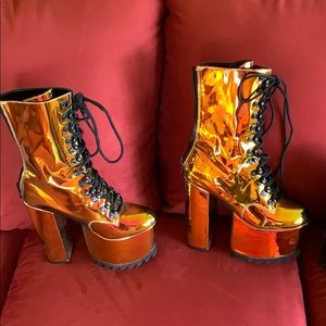 Stack holographic boots size 9